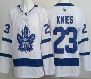 Men's Toronto Maple Leafs #23 Matthew Knies White Authentitc Jersey
