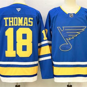 Men's St. Louis Blues #18 Robert Thomas Blue 2025 Stitched Hockey Jersey