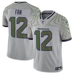 Men's Seattle Seahawks #12 Fan Gray 2025 F.U.S.E. ?Rivalries? Vapor Untouchable Limited Football Stitched Jersey