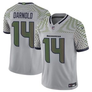 Men's Seattle Seahawks #14 Sam Darnold Gray 2025 F.U.S.E. ?Rivalries? Vapor Untouchable Limited Football Stitched Jersey