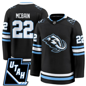 Men's Utah Hockey Mammoth #22 Jack McBain 2025 Limited All Stitched Black Jersey