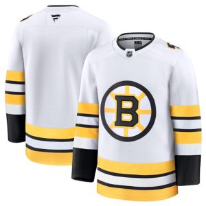 Men's Boston Bruins Blank White 2025 Away Stitched Hockey Jersey