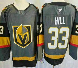Men's Vegas Golden Knights #33 Adin Hill Gray Authentic Jersey
