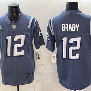 Men's New England Patriots #12 Tom Brady 2025 F.U.S.E. ?Rivalries? Vapor Limited Football Stitched Jersey