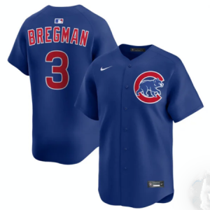 Men's Chicago Cubs #3 Alex Bregman Royal Limited Stitched Baseball Jersey