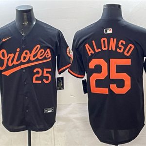 Men's Baltimore Orioles #25 Pete Alonso Black 2025 Limited Stitched Baseball Jersey