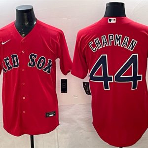 Men's Boston Red Sox #44 Aroldis Chapman Red Cool Base Stitched Baseball Jersey