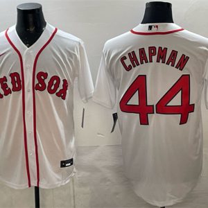 Men's Boston Red Sox #44 Aroldis Chapman White Cool Base Stitched Baseball Jersey