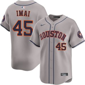 Men's Houston Astros #45 Tatsuya Imai Grey 2026 Limited Stitched Baseball Jersey