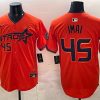 Men's Houston Astros #45 Tatsuya Imai Orange 2025 City Connect With Texas Patch Limited Stitched Baseball Jersey