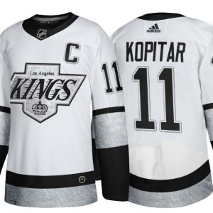 Men's Los Angeles Kings #11 Anze Kopitar White Throwback Stitched Jersey