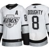 Men's Los Angeles Kings #8 Drew Doughty White Throwback Stitched Jersey