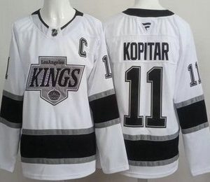 Men's Los Angeles Kings #11 Anze Kopitar White Authentic Jersey