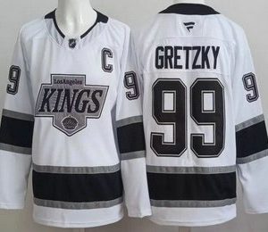 Men's Los Angeles Kings #99 Wayne Gretzky White Authentic Jersey