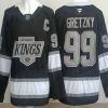 Men's Los Angeles Kings #99 Wayne Gretzky Black Alternate Authentic Jersey