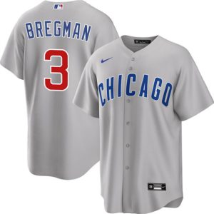 Men's Chicago Cubs #3 Alex Bregman Gray 2026 Cool Base Limited Stitched Baseball Jersey