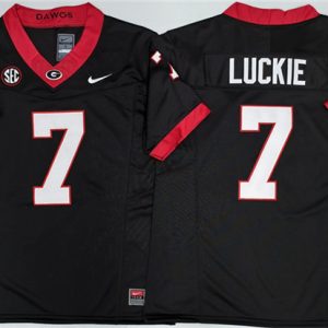 Men's Georgia Bulldogs #7 Lawson Luckie Black 2025 F.U.S.E. Stitched Jersey