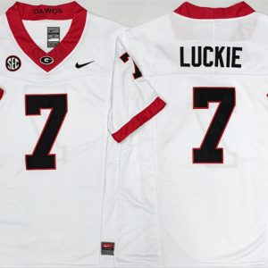 Men's Georgia Bulldogs #7 Lawson Luckie White 2025 F.U.S.E. Stitched Jersey