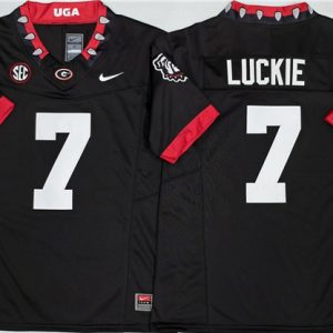 Mens Georgia Bulldogs #7 Lawson Luckie Black 2025 F.U.S.E. Stitched Jersey