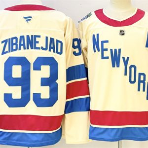 Men's New York Rangers #93 Mika Zibanejad Beige 2025-26 Winter Classic With A Patch Stitched Hockey Jersey