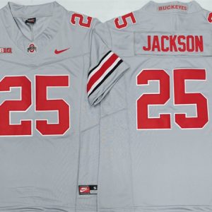 Men's Ohio State Buckeyes #25 Lamar Bo Jackson Gray 2025 F.U.S.E. Limited Stitched Jersey