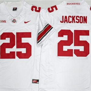 Men's Ohio State Buckeyes #25 Lamar Bo Jackson White 2025 F.U.S.E. Limited Stitched Jersey