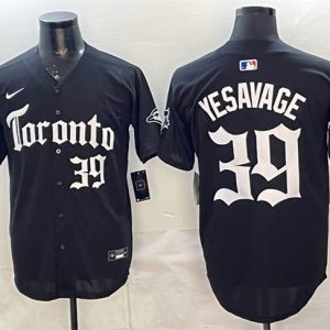 Men's Toronto Blue Jays #39 Trey Yesavage Black Gothic North Edition Limited Stitched Baseball Jersey