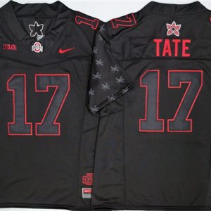 Men's Ohio State Buckeyes #17 Carnell Tate Black 2025 F.U.S.E. Limited Stitched Jersey