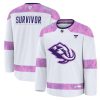 Men's Utah Mammoth White 2024 Fights Cancer Survivor Practice Stitched Jersey