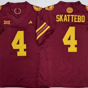 Men's Arizona State Sun Devils #4 Cam Skattebo Red 2025 F.U.S.E. Vapor Limited Stitched Jersey