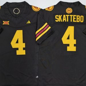 Men's Arizona State Sun Devils #4 Cam Skattebo Black 2025 F.U.S.E. Vapor Limited Stitched Jersey