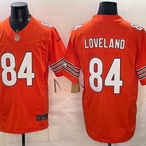 Men's Chicago Bears #84 Colston Loveland Orange 2025 Draft F.U.S.E. Vapor Untouchable Limited Stitched Football Jersey
