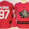 Men's Canada Hockey #97 Connor McDavid Red With A Patch Stitched Jersey