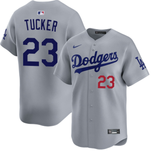 Men's Los Angeles Dodgers #23 Kyle Tucker Gray 2026 Limited Stitched Baseball Jersey