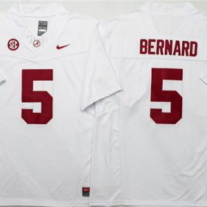 Men's Alabama Crimson Tide #5 Germie Bernard White F.U.S.E Stitched Football Jersey