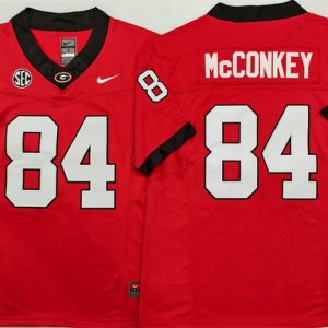Men's Georgia Bulldogs #84 Ladd McConkey Red 2025 F.U.S.E. Stitched Jersey