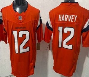 Men's Denver Broncos #12 Rj Harvey Limited Orange FUSE Vapor Jersey