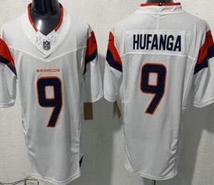 Men's Denver Broncos #9 Talanoa Hufanga Limited White FUSE Vapor Jersey
