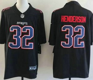 Men's New England Patriots #32 TreVeyon Henderson Limited Black Fashion Vapor Jersey