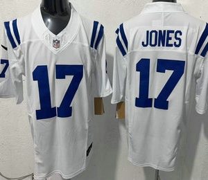 Men's Indianapolis Colts #17 Daniel Jones Limited White FUSE Vapor Jersey