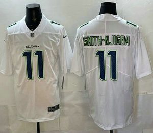 Men's Seattle Seahawks #11 Jaxon Smith-Njigba Limited White Fashion Vapor Jersey