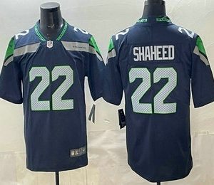 Men's Seattle Seahawks #22 Rashid Shaheed Limited Navy Vapor Jersey