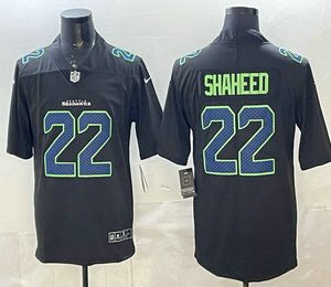 Men's Seattle Seahawks #22 Rashid Shaheed Limited Black Fashion Vapor Jersey