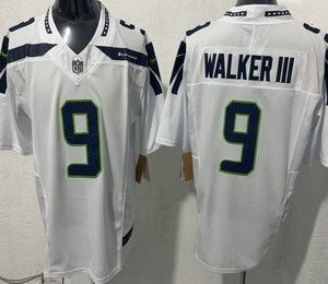 Men's Seattle Seahawks #9 Kenneth Walker III Limited White FUSE Vapor Jersey