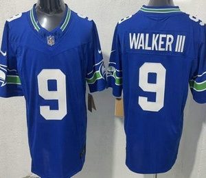 Men's Seattle Seahawks #9 Kenneth Walker III Limited Blue FUSE Vapor Jersey
