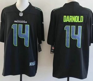 Men's Seattle Seahawks #14 Sam Darnold Limited Black Fashion Vapor Jersey