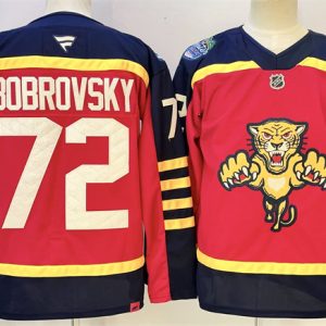 Men's Florida Panthers #72 Sergei Bobrovsky Red 2026-2026 Winter Classic Stitched Hockey Jersey