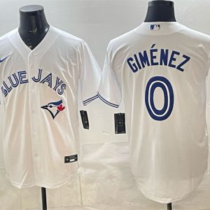 Men's Toronto Blue Jays #0 Andr?s Gim?nez White 2025 Cool Base Stitched Baseball Jersey
