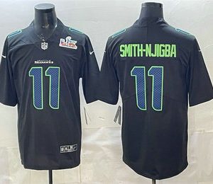 Men's Seattle Seahawks #11 Jaxon Smith-Njigba Limited Black Super Bowl LX Fashion Vapor Jersey