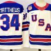 Men's USA #34 Auston Matthews White 2025-2026 With C Patch Stitched Jersey